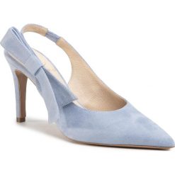 Sandały BALDOWSKI - D03079-2835-004 Zamsz Sky Blue. Niebieskie klapki damskie Baldowski, bez wzorów, ze skóry, bez obcasa, na obcasie. Za 449,00 zł.
