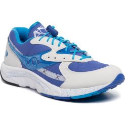 Buty SAUCONY - Aya S70460-2 Wht/Blu/Lt Blu. Fioletowe buty sportowe męskie Saucony, ze skóry ekologicznej, bez zapięcia, do biegania. W wyprzedaży za 259,00 zł.