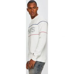Levi's - Bluza. Białe bluzy męskie Levi's®, s, z nadrukiem, z bawełny, z okrągłym kołnierzem, bez rękawów, bez kaptura. Za 279,90 zł.