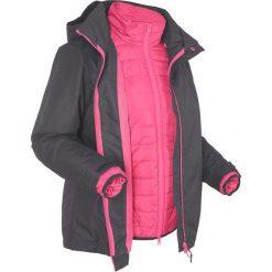 Kurtka funkcyjna outdoorowa 3 w 1 bonprix antracytowo-różowy. Zielone kurtki damskie marki bonprix, w kropki, z kopertowym dekoltem, kopertowe. Za 199,99 zł.