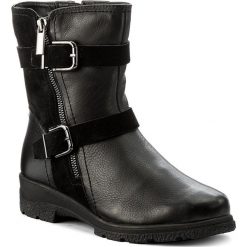 Botki CAPRICE - 9-26458-29 Black Comb 019. Czarne botki damskie skórzane marki Caprice, na obcasie. W wyprzedaży za 309,00 zł.