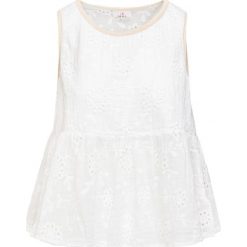 Top DEHA EXPRESSION. Białe bluzki damskie Deha, na lato, bez wzorów, z bawełny, eleganckie, z okrągłym kołnierzem, bez rękawów. Za 370,00 zł.