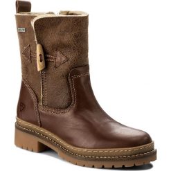 Botki TAMARIS - 1-26968-39 Cognac 305. Brązowe botki damskie na obcasie marki Tamaris, z materiału. W wyprzedaży za 239,00 zł.