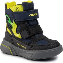 Śniegowce GEOX - J Sveggen B Abx D J947UD 0CEFU CF43S M Navy/Lime Green. Niebieskie śniegowce chłopięce Geox, bez zapięcia. W wyprzedaży za 219,00 zł.