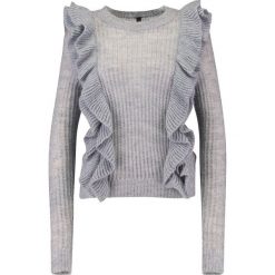 Swetry klasyczne damskie: YAS YASLUCIA Sweter medium grey melange