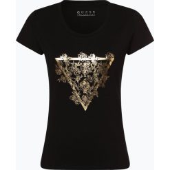Guess Jeans - T-shirt damski, czarny. Czarne t-shirty damskie Guess Jeans, s, z nadrukiem, z jeansu, bez kołnierzyka. Za 179,95 zł.