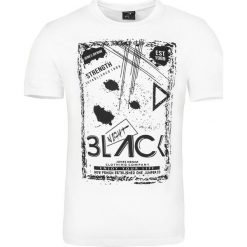 Koszulka męska t-shirt z nadrukiem biała Recea. Białe koszulki męskie Recea, xxl, z nadrukiem, z bawełny, bez kołnierzyka, bez rękawów. Za 49,99 zł.