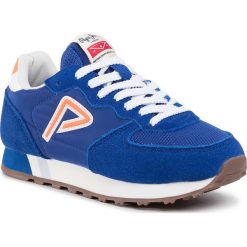 Sneakersy PEPE JEANS - Klein Junior PBS30423 Lagoon 539. Niebieskie trampki chłopięce Pepe Jeans, bez wzorów, z jeansu, na sznurówki. W wyprzedaży za 199,00 zł.