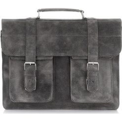 Torba teczka skórzana męska vintage Paolo Peruzzi 045-GR szara - Szary. Szare aktówki męskie Paolo Peruzzi, bez wzorów, vintage. Za 339,99 zł.