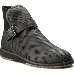 Botki EMU AUSTRALIA - Lorne W11175 Black. Czarne botki damskie na zamek EMU Australia, z nubiku, z paskami. W wyprzedaży za 399,00 zł.