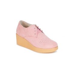 Derby Mellow Yellow DAKID. Różowe półbuty damskie Mellow Yellow, bez wzorów, bez obcasa, bez zapięcia. Za 341,40 zł.