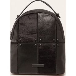 Answear - Plecak. Czarne plecaki damskie ANSWEAR, bez wzorów, ze skóry, eleganckie. W wyprzedaży za 119,90 zł.