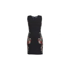 Sukienki krótkie Desigual MISHA. Czarne sukienki damskie Desigual, s, bez wzorów, bez kołnierzyka, z krótkim rękawem, krótkie, mini. Za 399,00 zł.