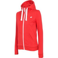 Bluza damska BLD300A - czerwony. Czerwone bluzy damskie 4f, bez wzorów, z dzianiny, bez rękawów, z kapturem. Za 149,99 zł.