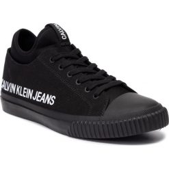 Trampki Calvin Klein Jeans Icarus B4S0114. Czarne półbuty męskie Calvin Klein Jeans, bez wzorów, z jeansu, bez zapięcia. Za 539,00 zł.