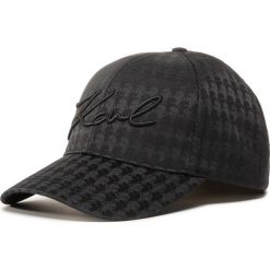 Czapka z daszkiem KARL LAGERFELD - 205W3402 Black 999. Czarne czapki damskie KARL LAGERFELD, bez wzorów, z bawełny. Za 339,00 zł.