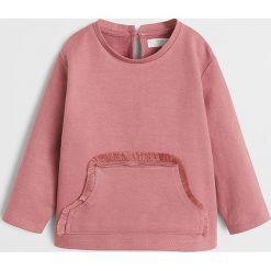 Mango Kids - Bluza dziecięca Finland 80-104 cm. Różowe bluzy dziewczęce Mango Kids, bez wzorów, z bawełny, bez rękawów, bez kaptura. Za 45,90 zł.