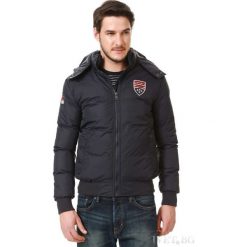 Męska kurtka BRUNO DARK BLUE. Niebieskie płaszcze męskie Męska kurtka BRUNO DARK BLUE, m, bez wzorów, bez kaptura. W wyprzedaży za 159,00 zł.