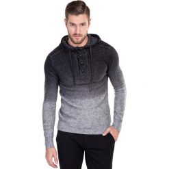 SWETER SWWS000147 NICOLINO. Szare swetry męskie Giacomo Conti, m, bez wzorów, z tkaniny, z kapturem, bez kaptura. Za 299,00 zł.