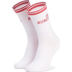Skarpety Wysokie Unisex KUBOTA - KSS04 Red. Białe skarpetki damskie Kubota, bez wzorów, z bawełny. Za 24,99 zł.