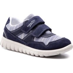 Sneakersy SUPERFIT - 4-09197-83 S Blau/Grau. Niebieskie trampki chłopięce Superfit, bez wzorów, z weluru, na rzepy. W wyprzedaży za 169,00 zł.