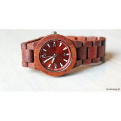 Damski drewniany zegarek seria MINI WOOD. Czerwone zegarki damskie Pakamera. Za 349,00 zł.