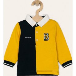 Mayoral - Longsleeve dziecięcy 74-98 cm. Żółte t-shirty chłopięce Mayoral, z aplikacjami, z elastanu, z długim rękawem. Za 87,90 zł.