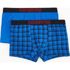Bokserki 2 pack - Niebieski. Niebieskie bokserki męskie Reserved, bez wzorów. W wyprzedaży za 19,99 zł.