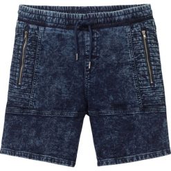 Długie szorty dżinsowe dresowe Regular Fit bonprix ciemnoniebieski "stone". Niebieskie jeansy męskie bonprix, m, bez wzorów, z jeansu, długie. Za 99,99 zł.