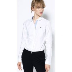 Tommy Hilfiger - Koszula Jenna. Białe bluzki damskie marki TOMMY HILFIGER, m, bez wzorów, z bawełny, klasyczne, z klasycznym kołnierzykiem, z długim rękawem. Za 359,90 zł.