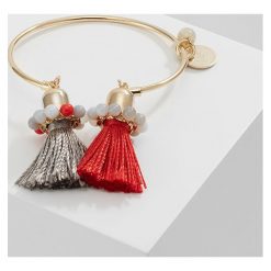 Bransoletki damskie: Anton Heunis THIN TASSEL CUFF BRACELET Bransoletka red/grey agate