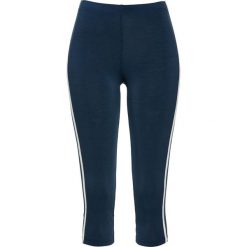 Legginsy 7/8 bonprix ciemnoniebiesko-biały. Niebieskie spodnie damskie bonprix, w paski. Za 54,99 zł.