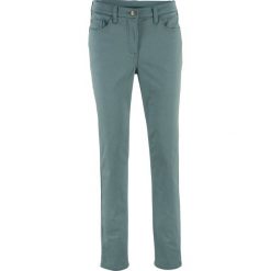 Wygodne spodnie SKINNY bonprix zielony eukaliptusowy. Zielone rurki damskie bonprix. Za 59,99 zł.