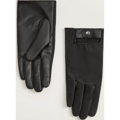 Mango - Rękawiczki Nylon. Czarne rękawiczki damskie Mango, bez wzorów, z poliesteru. Za 89,90 zł.