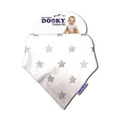 Chustka, śliniak, bandamka Dribble Bib Dooky - Silver Stars. Szare śliniaki marki Xplorys. Za 24,95 zł.