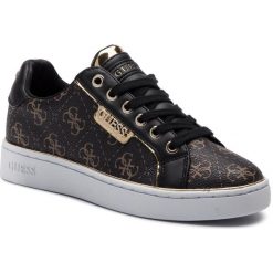 Sneakersy GUESS - Banq FL7BAN FAL12 BROWN/BLACK. Pomarańczowe półbuty damskie Guess, ze skóry ekologicznej. Za 529,00 zł.