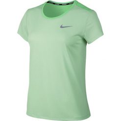 Koszulka do biegania damska NIKE BREATHE RAPID TOP SHORT SLEEVE / 840173-300 - NIKE BREATHE RAPID TOP SHORT SLEEVE. Zielone topy damskie Nike, ze skóry. Za 75,00 zł.