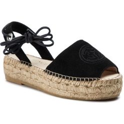 Espadryle EVA MINGE - EM-14-05-000101 801. Czarne espadryle damskie Eva Minge, bez wzorów, z zamszu, bez obcasa. W wyprzedaży za 279,00 zł.