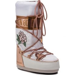 Śniegowce MOON BOOT - Peace & Love 14023800001 Cooper/White. Białe buty zimowe damskie Moon Boot, z materiału. Za 1199,00 zł.