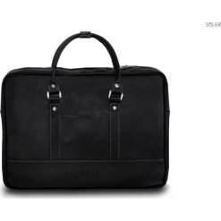 Torby na ramię męskie: Męska czarna elegancka torba na ramię Solier NORMAN