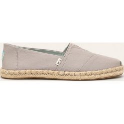Toms - Espadryle Plant Dyed Canvas Rope. Szare espadryle damskie Toms, bez wzorów, z gumy, bez obcasa, na obcasie. W wyprzedaży za 219,90 zł.