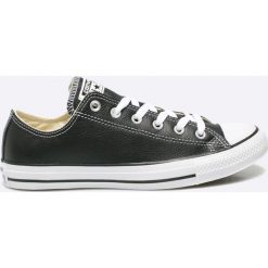 Converse - Tenisówki. Czarne trampki męskie Converse, bez wzorów, ze skóry, na sznurówki. Za 379,90 zł.