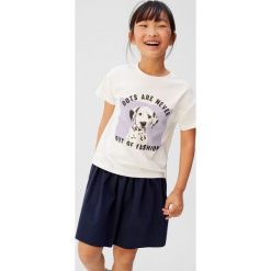 Mango Kids - Spódnica 110 - 164 cm. Niebieskie spódniczki dziewczęce Mango Kids, bez wzorów, z bawełny, mini, rozkloszowane. Za 49,90 zł.