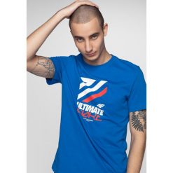 T-shirt męski TSM226 - kobalt. Szare koszulki męskie marki 4f, m, bez wzorów, z bawełny, bez kołnierzyka. Za 59,99 zł.