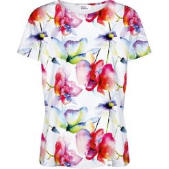 Colour Pleasure Koszulka damska CP-030 157 biało-różowa r. XXXL/XXXXL. Białe bluzki damskie marki Colour pleasure. Za 70,35 zł.