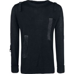 Swetry klasyczne męskie: Vixxsin Ammo Top Sweter z dzianiny czarny