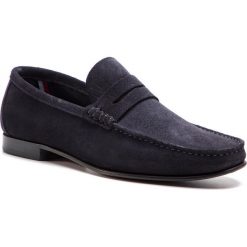 Mokasyny TOMMY HILFIGER - Core Suede Loafer FM0FM02106 Midnight 403. Niebieskie mokasyny męskie TOMMY HILFIGER, z zamszu, klasyczne. W wyprzedaży za 459,00 zł.