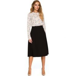 Czarna Klasyczna Trapezowa Spódnica Midi. Czarne spódniczki damskie Molly.pl, do pracy, s, bez wzorów, eleganckie, midi, trapezowe. Za 99,90 zł.