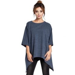 Julie bluza tunika kimono - granatowa. Tuniki damskie BE, s, bez wzorów, z elastanu, bez kołnierzyka, bez rękawów. Za 159,00 zł.