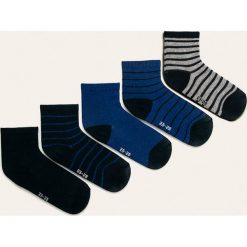 Blukids - Skarpetki dziecięce (5-pack). Niebieskie skarpetki chłopięce Blukids, bez wzorów, z elastanu. Za 29,90 zł.